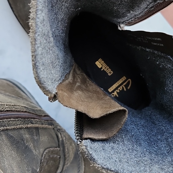 CLARKS FARALYN RISE LEATHER BOOTS - Picture 9 of 11